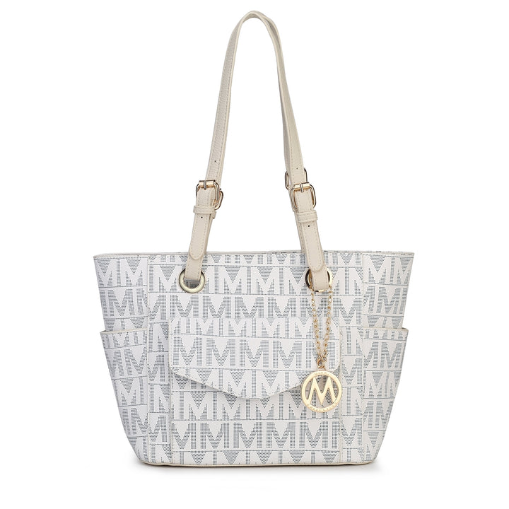 MKFCollection Griselda Signature Tote Bag - Vegan Leather Designer Handbag Image 9