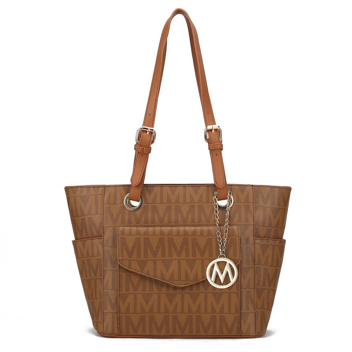 MKFCollection Griselda Signature Tote Bag - Vegan Leather Designer Handbag Image 10