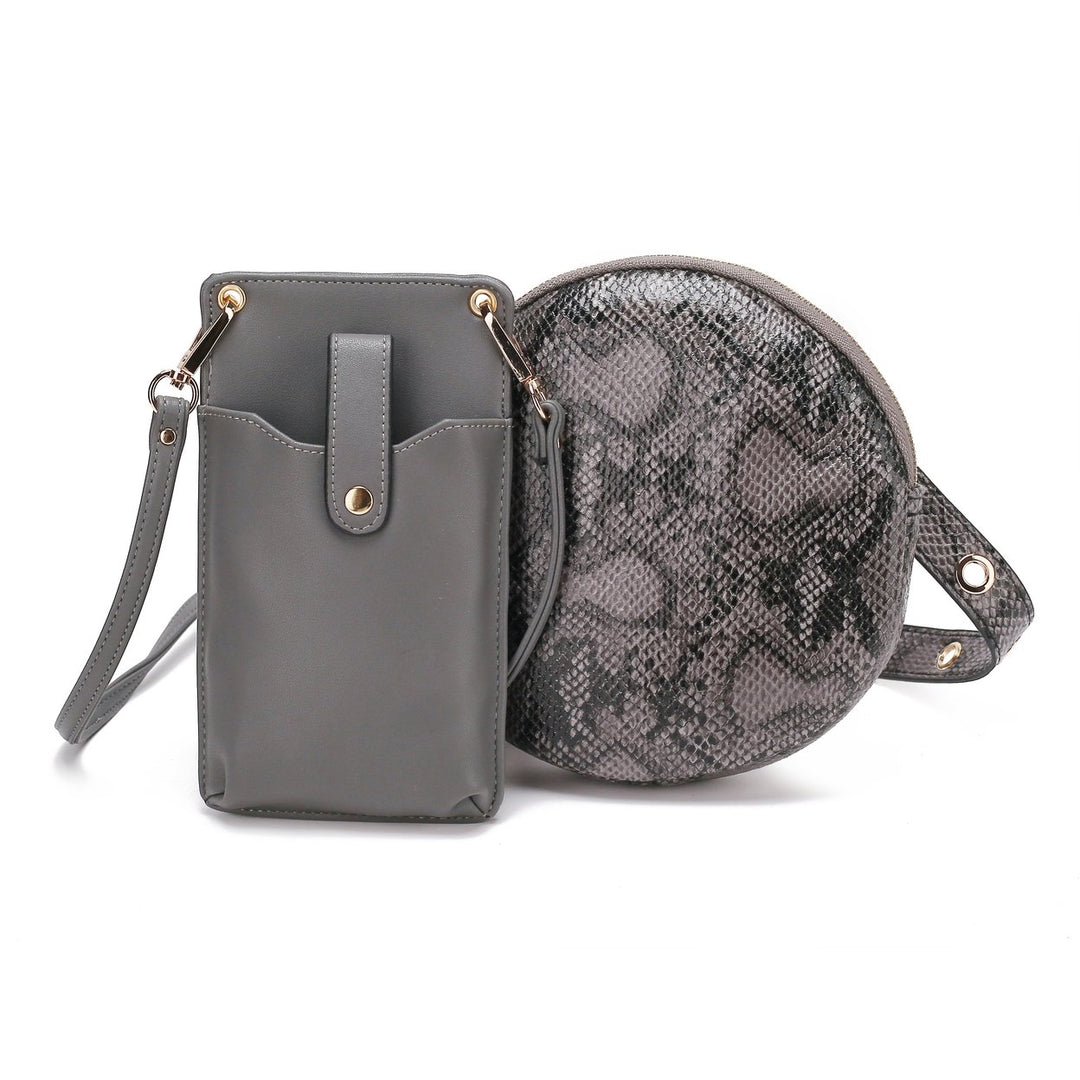 MKFCollection Hailey Phone Crossbody Bag - Vegan Leather Designer Handbag Image 1