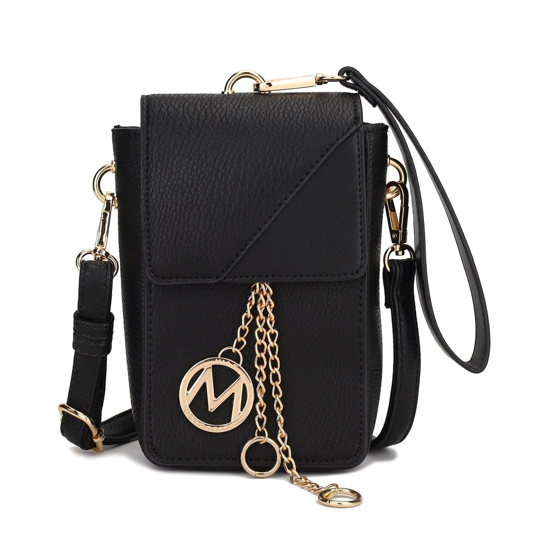 MKFCollection Hannah Phone Crossbody Bag - Vegan Leather Designer Handbag Image 2