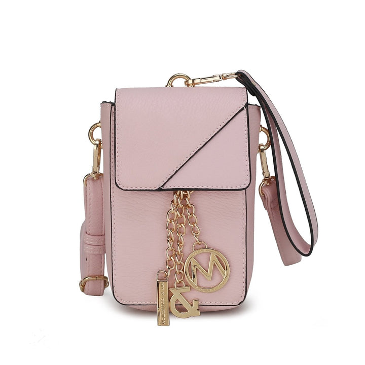 MKFCollection Hannah Phone Crossbody Bag - Vegan Leather Designer Handbag Image 8