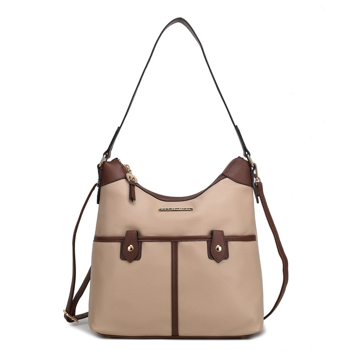 MKFCollection Harper Shoulder Bag - Vegan Leather Designer Handbag Image 2