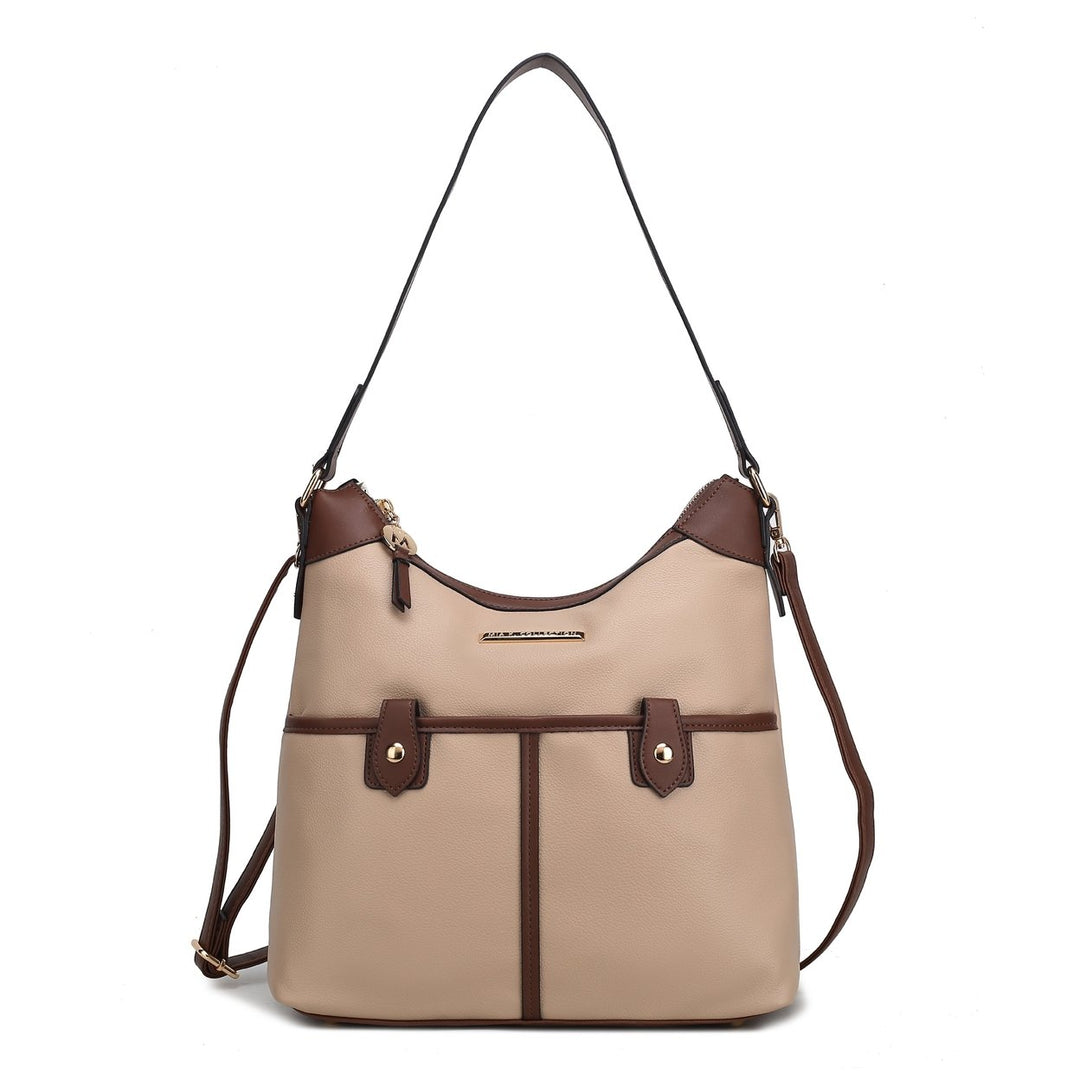 MKFCollection Harper Shoulder Bag - Vegan Leather Designer Handbag Image 1