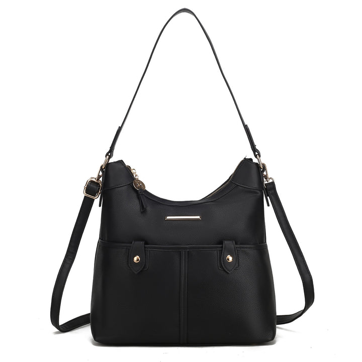 MKFCollection Harper Shoulder Bag - Vegan Leather Designer Handbag Image 3