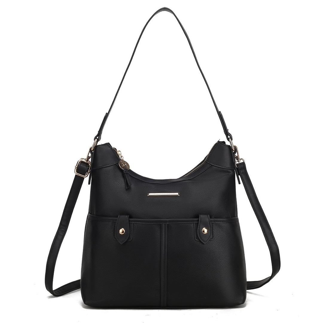 MKFCollection Harper Shoulder Bag - Vegan Leather Designer Handbag Image 1