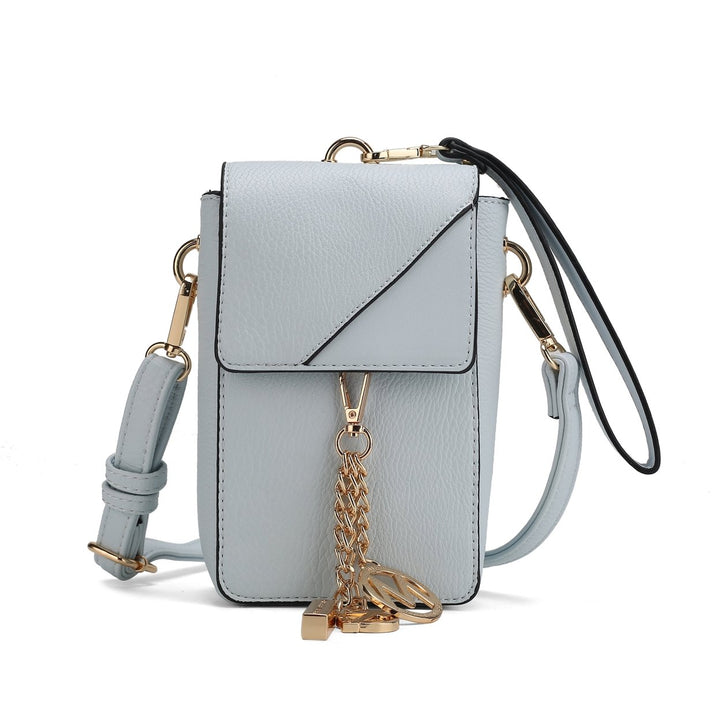 MKFCollection Hannah Phone Crossbody Bag - Vegan Leather Designer Handbag Image 12