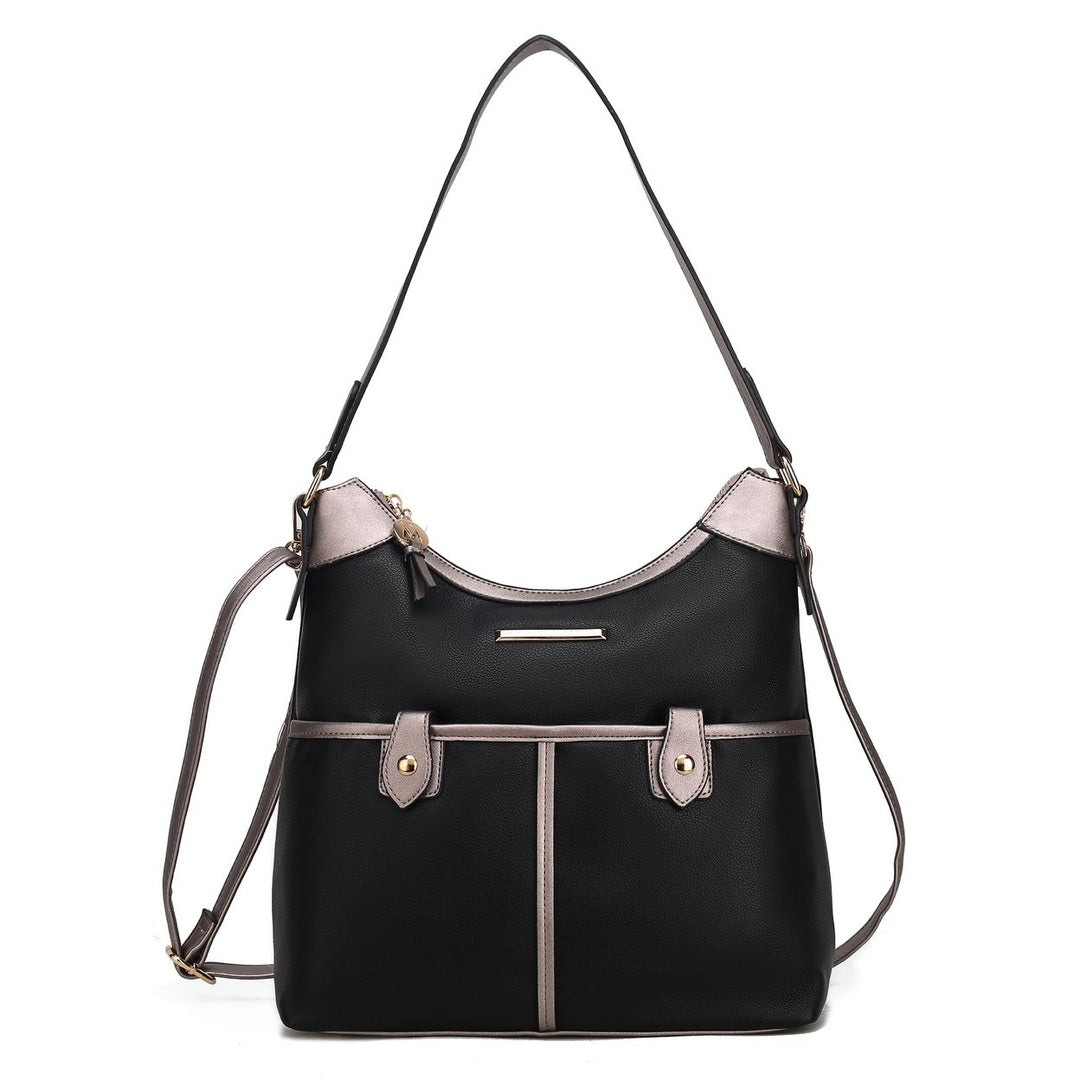 MKFCollection Harper Shoulder Bag - Vegan Leather Designer Handbag Image 4