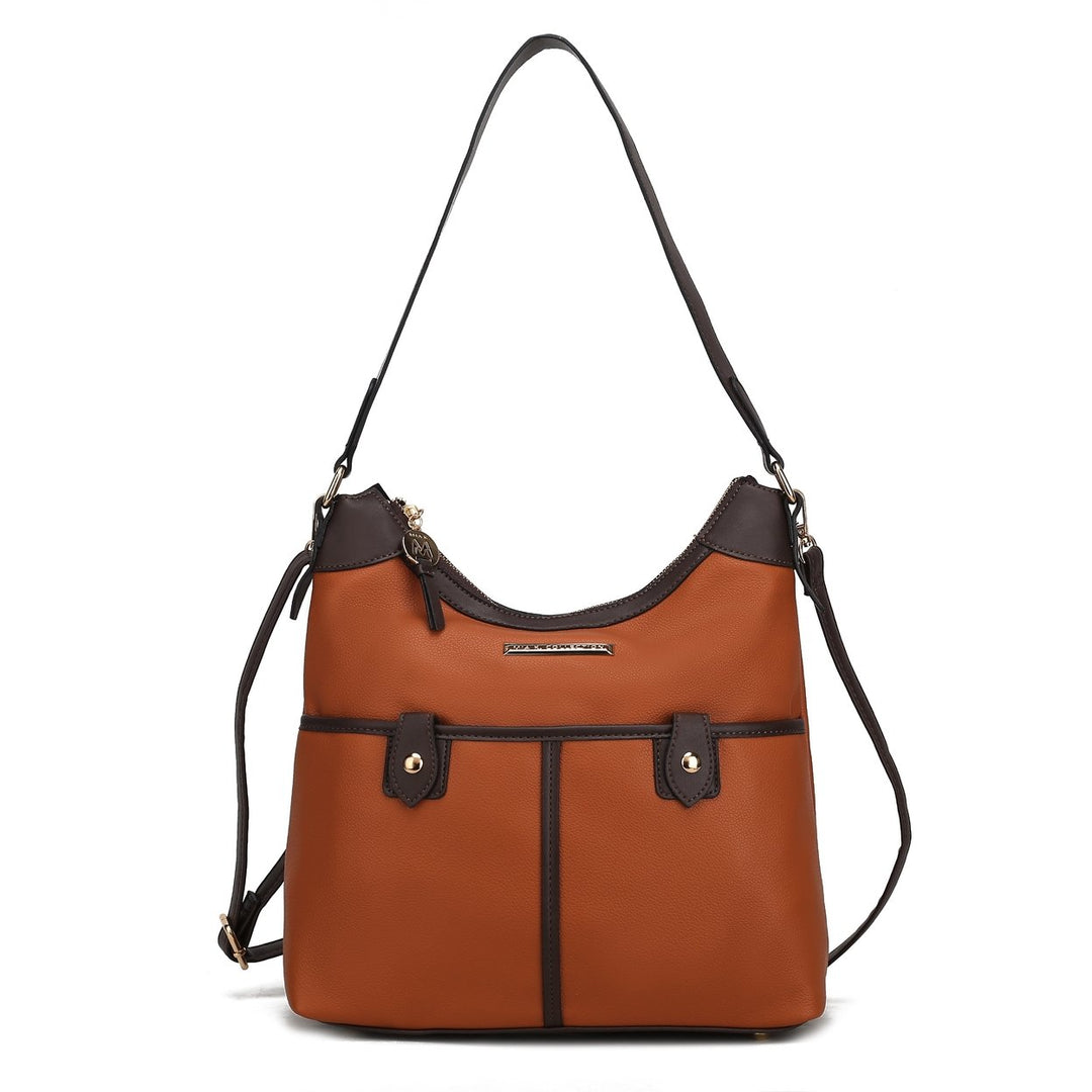 MKFCollection Harper Shoulder Bag - Vegan Leather Designer Handbag Image 7