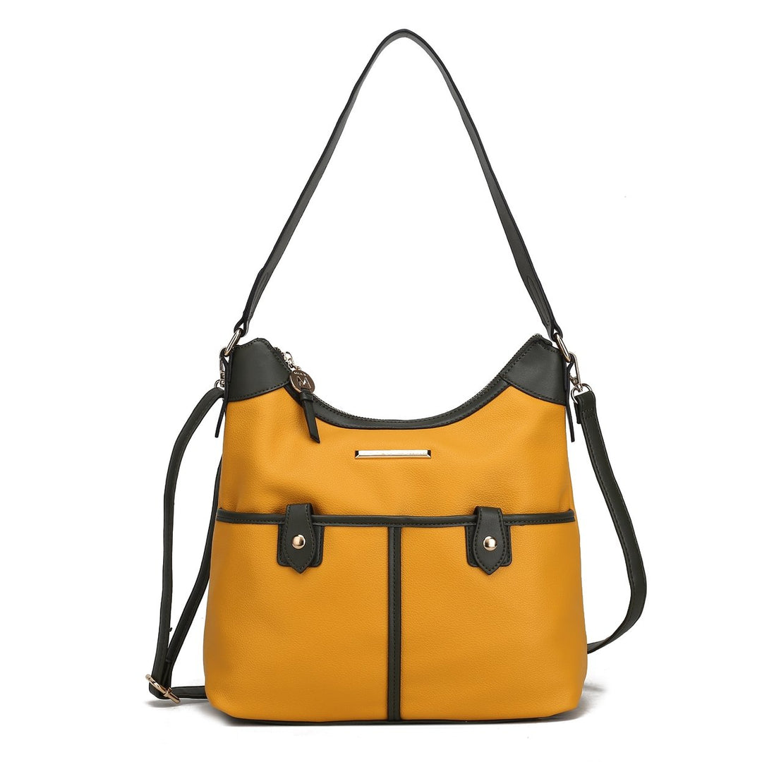 MKFCollection Harper Shoulder Bag - Vegan Leather Designer Handbag Image 1