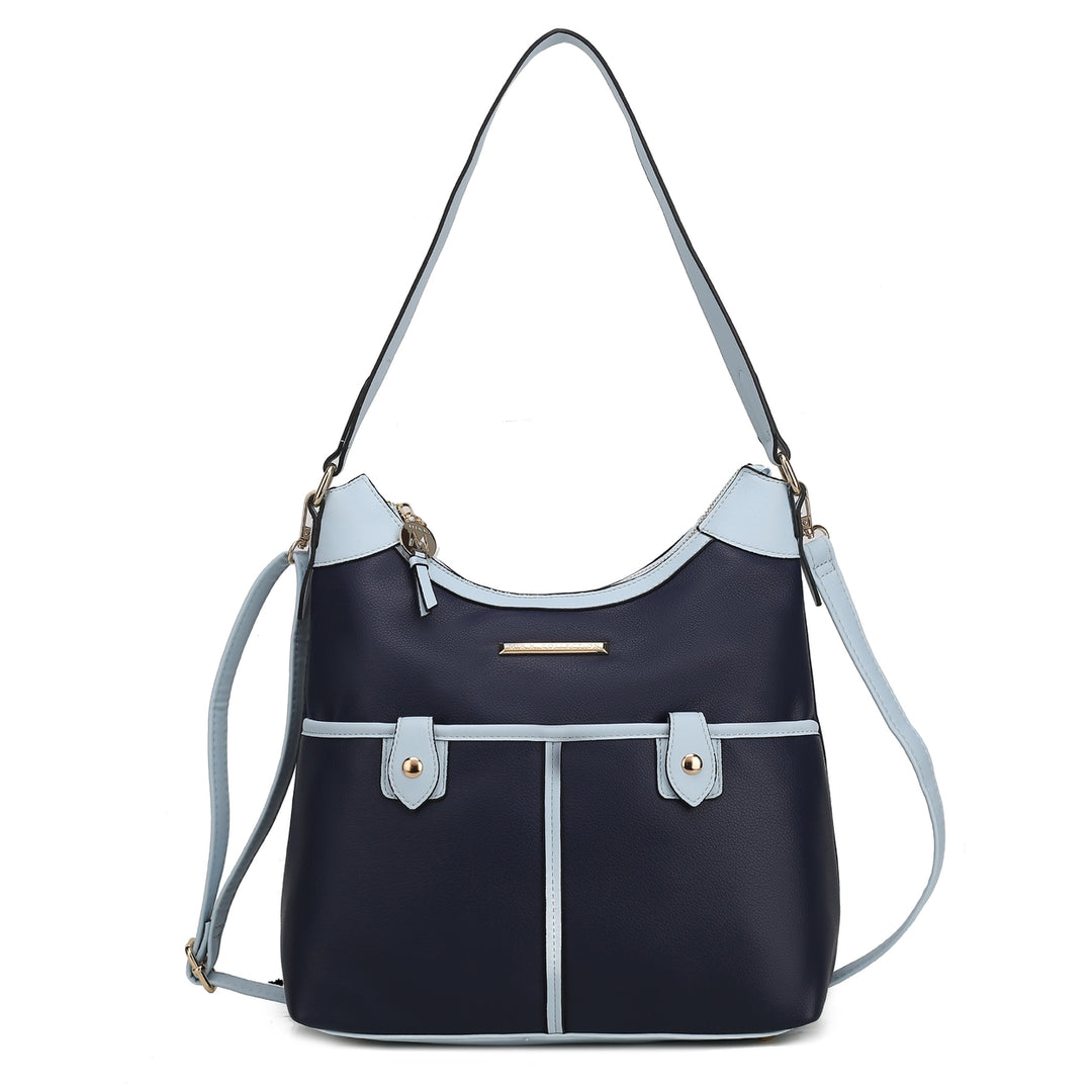 MKFCollection Harper Shoulder Bag - Vegan Leather Designer Handbag Image 11