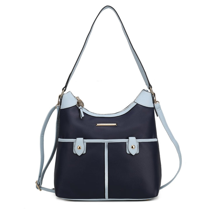 MKFCollection Harper Shoulder Bag - Vegan Leather Designer Handbag Image 1