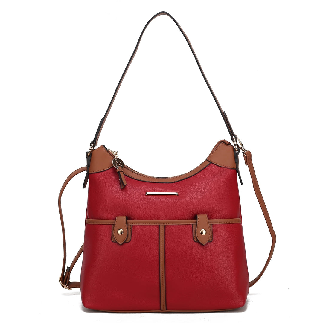 MKFCollection Harper Shoulder Bag - Vegan Leather Designer Handbag Image 12