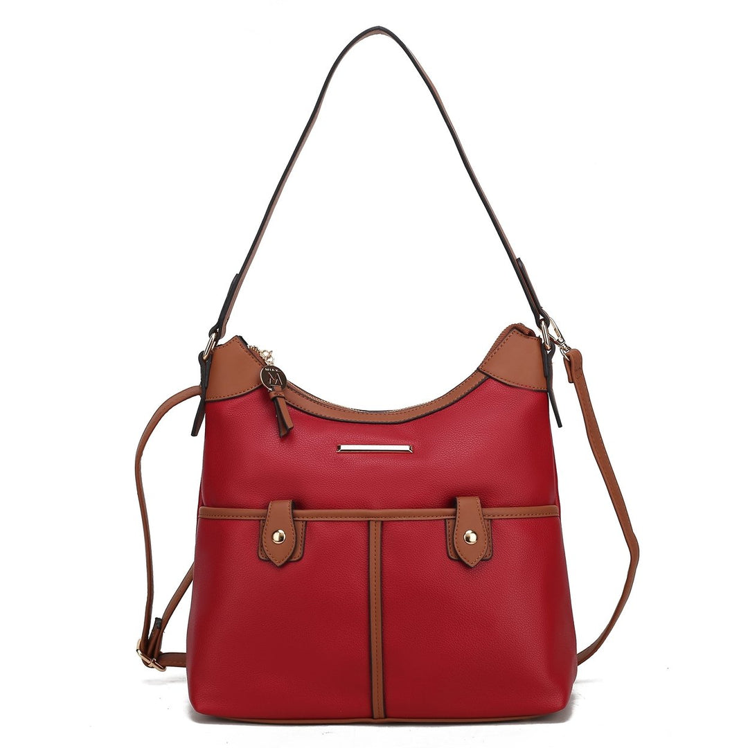 MKFCollection Harper Shoulder Bag - Vegan Leather Designer Handbag Image 1