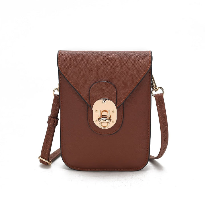 MKFCollection Havana Phone Crossbody Bag - Vegan Leather Designer Handbag Image 1