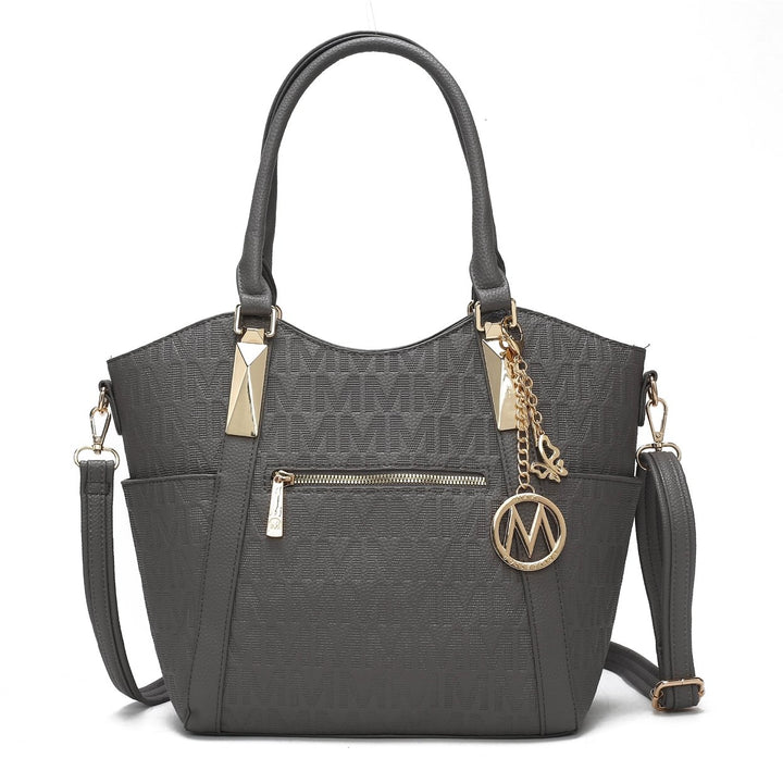 MKFCollection Hazel Signature Tote Bag - Vegan Leather Designer Handbag Image 1