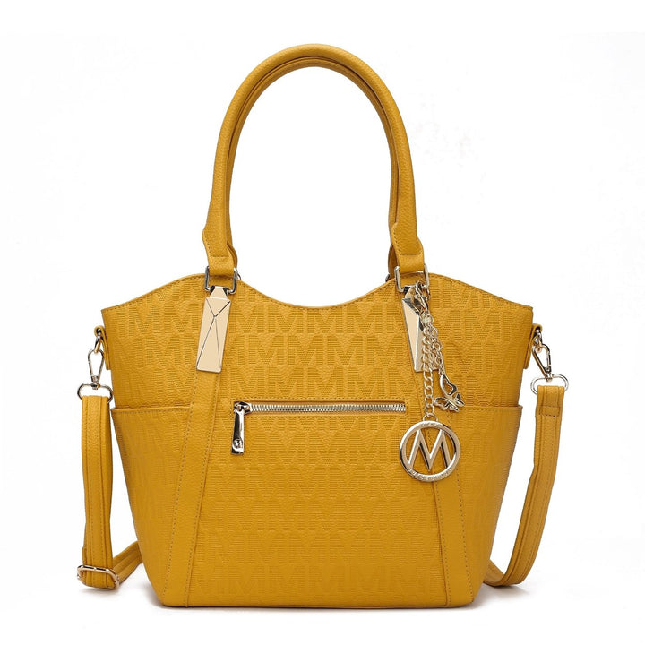 MKFCollection Hazel Signature Tote Bag - Vegan Leather Designer Handbag Image 1