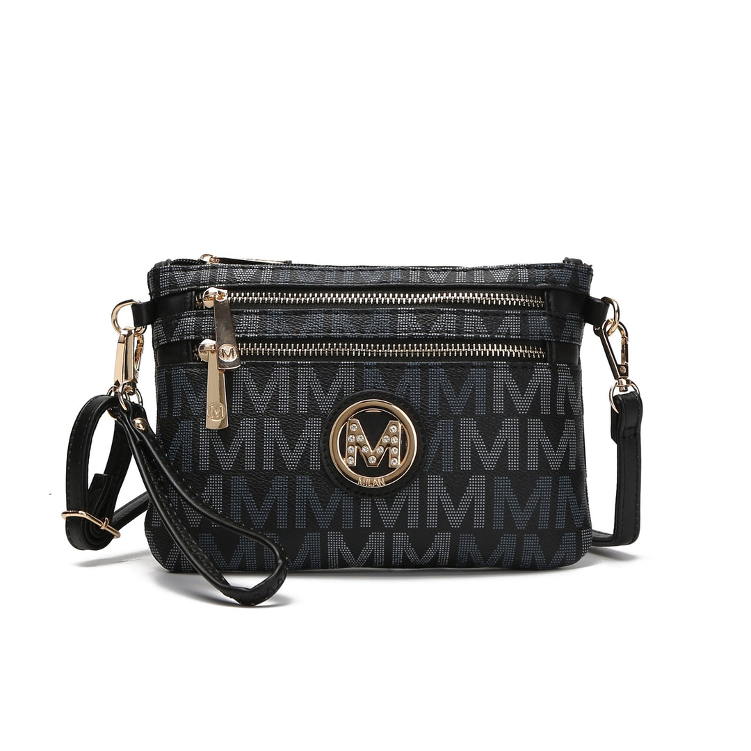 MKFCollection Helen Signature Phone Crossbody Bag - Vegan Leather Designer Image 2