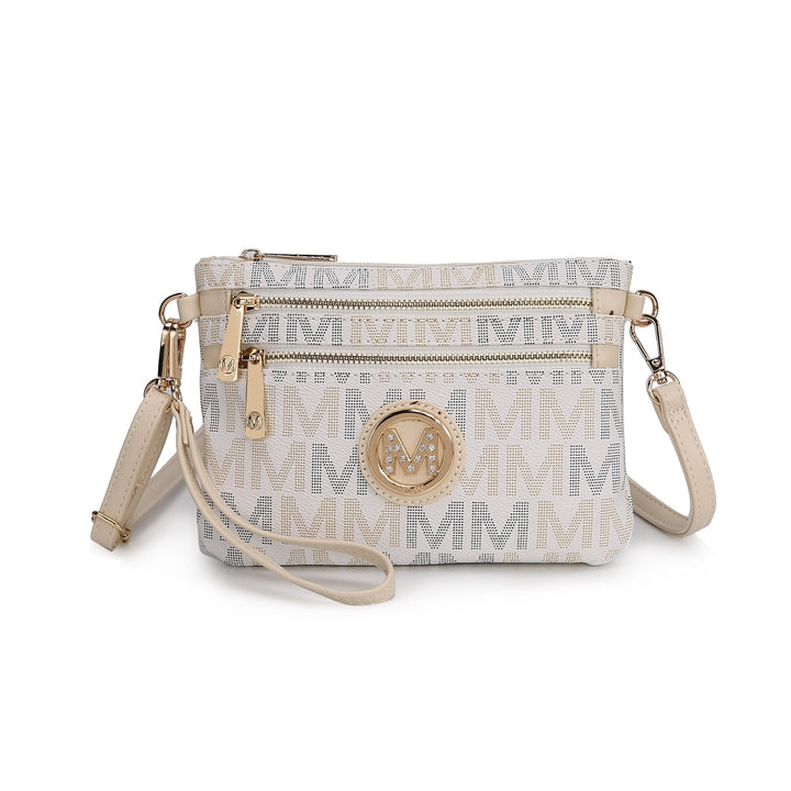 MKFCollection Helen Signature Phone Crossbody Bag - Vegan Leather Designer Image 3