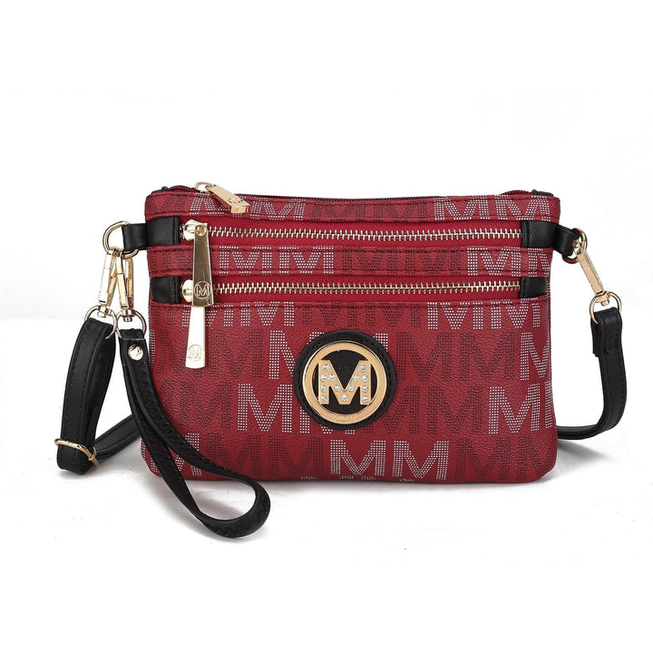 MKFCollection Helen Signature Phone Crossbody Bag - Vegan Leather Designer Image 8