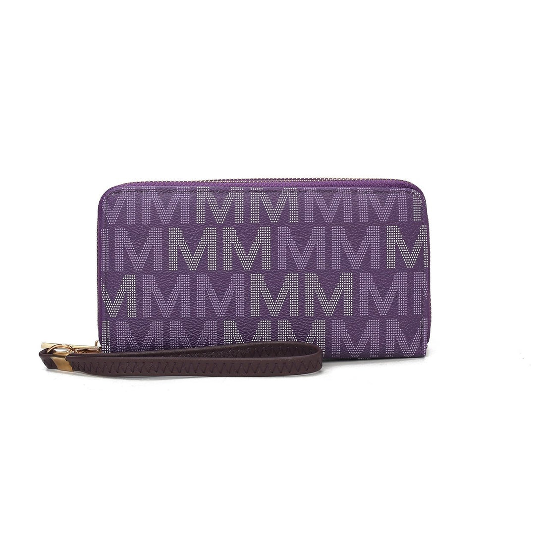 MKFCollection Hofstra Signature Wallet - Vegan Leather Designer Handbag Image 1