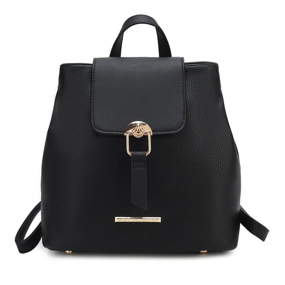 MKFCollection Ingrid Convertible Backpack - Vegan Leather Designer Handbag Image 2