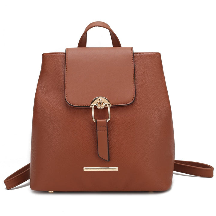 MKFCollection Ingrid Convertible Backpack - Vegan Leather Designer Handbag Image 3