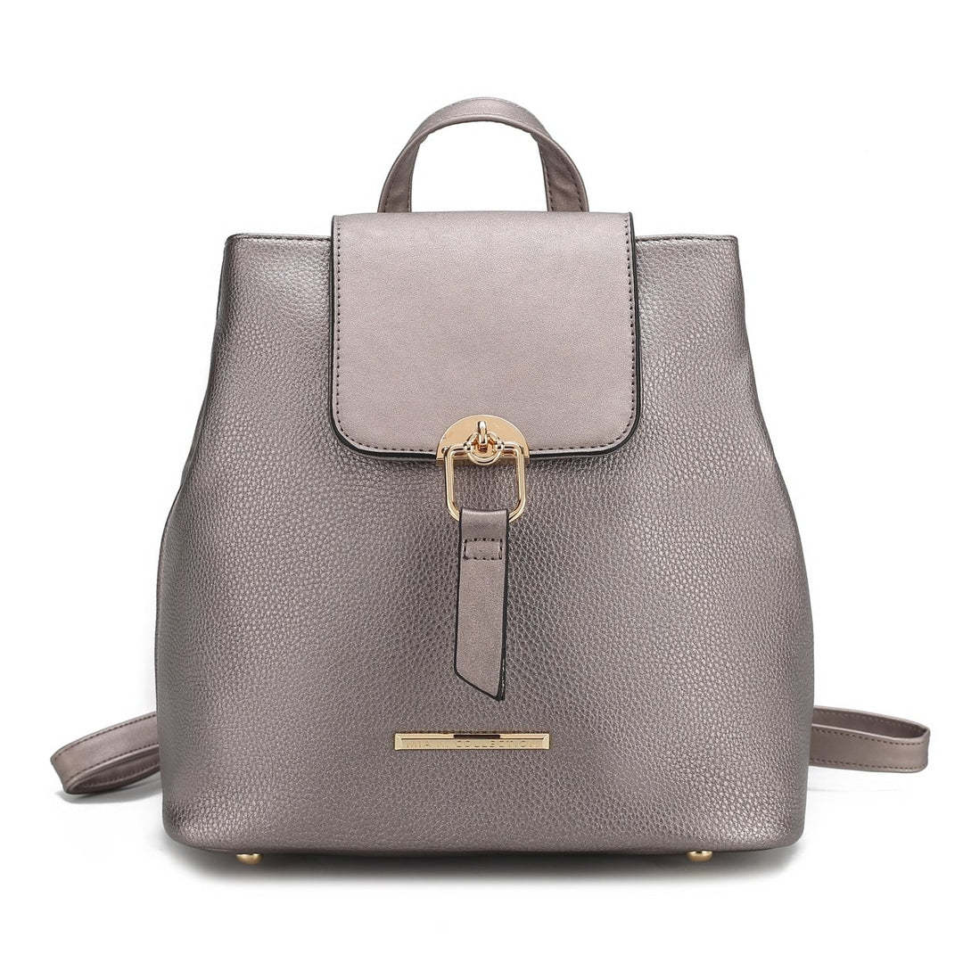 MKFCollection Ingrid Convertible Backpack - Vegan Leather Designer Handbag Image 9