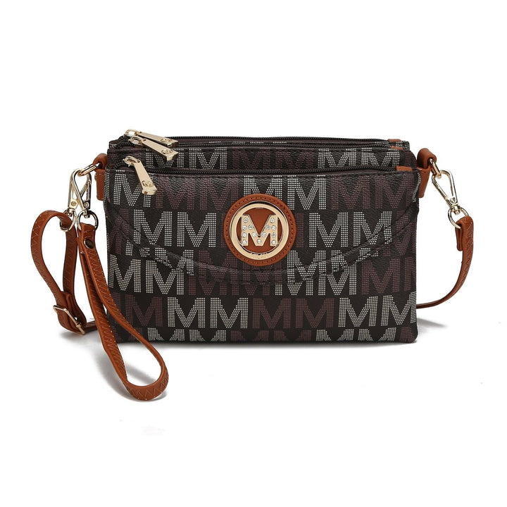 MKFCollection Ishani Signature Crossbody Bag - Vegan Leather Designer Handbag Image 7