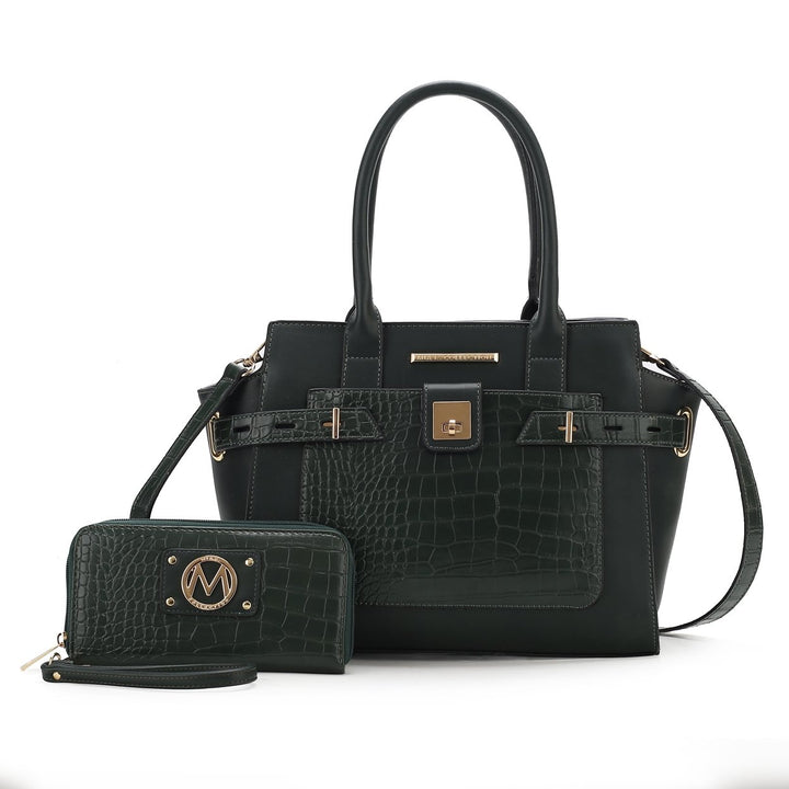 MKFCollection Isla Shoulder Bag and Set - Vegan Leather Designer Handbag Image 1