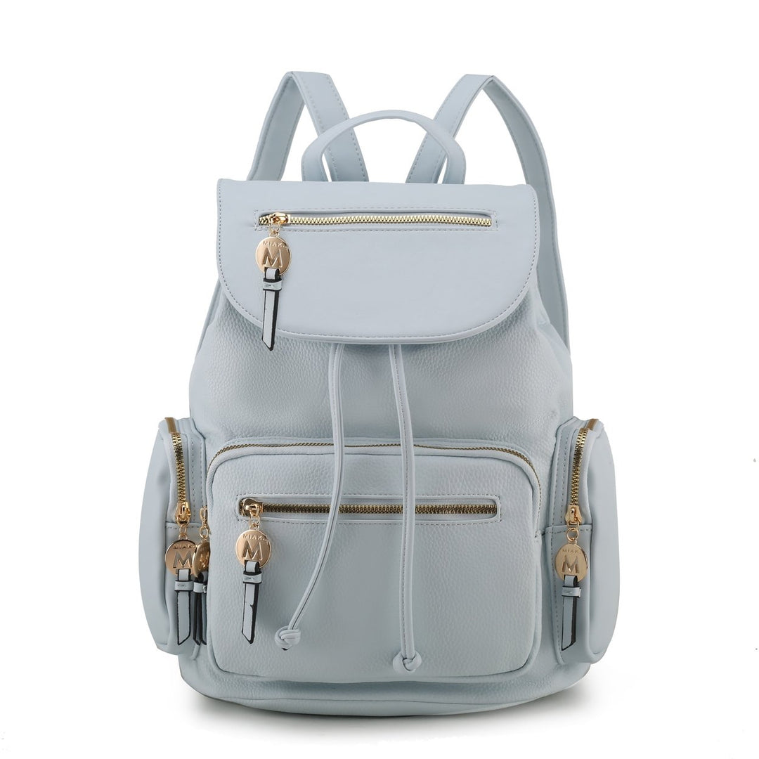 MKFCollection Ivanna Oversized Backpack - Vegan Leather Designer Handbag Image 1