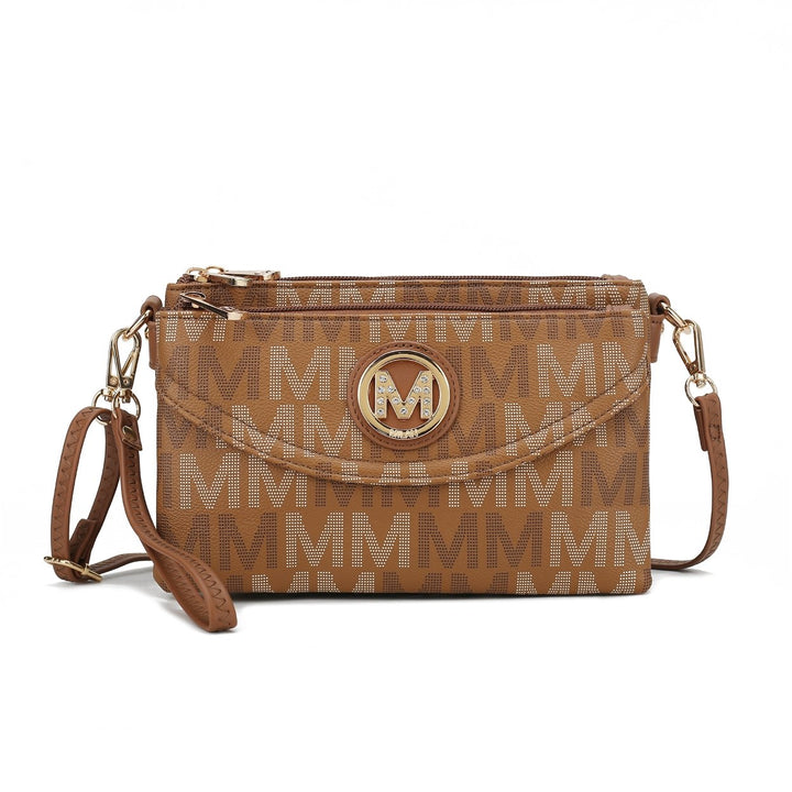 MKFCollection Ishani Signature Crossbody Bag - Vegan Leather Designer Handbag Image 1