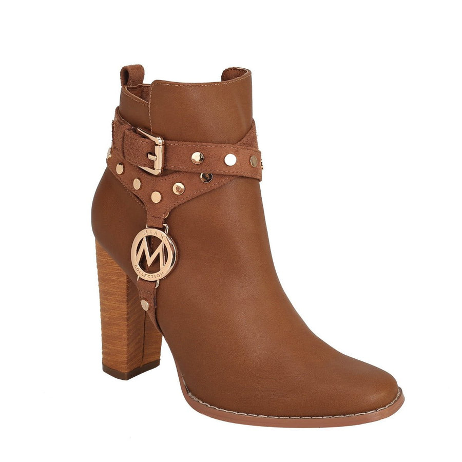 MKFCollection Brooke Ankle Boot - Vegan Leather Designer Handbag Image 1