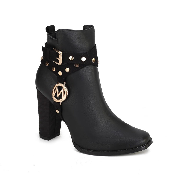 MKFCollection Brooke Ankle Boot - Vegan Leather Designer Handbag Image 2