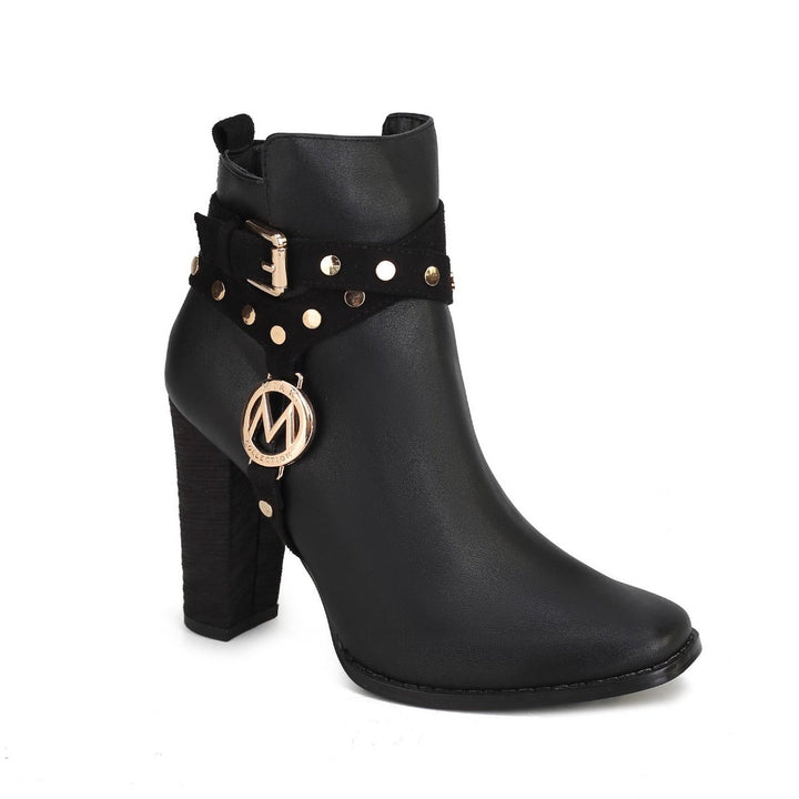 MKFCollection Brooke Ankle Boot - Vegan Leather Designer Handbag Image 4