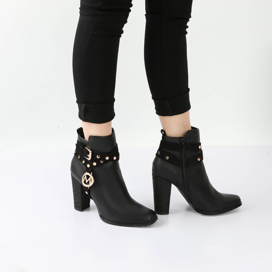 MKFCollection Brooke Ankle Boot - Vegan Leather Designer Handbag Image 12