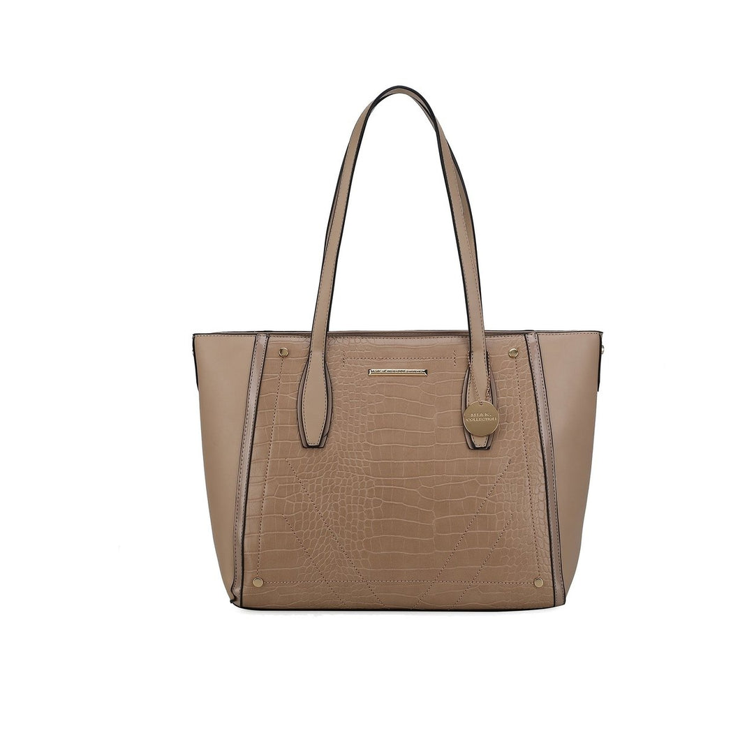 MKFCollection Robin Tote Bag - Vegan Leather Designer Handbag Image 1