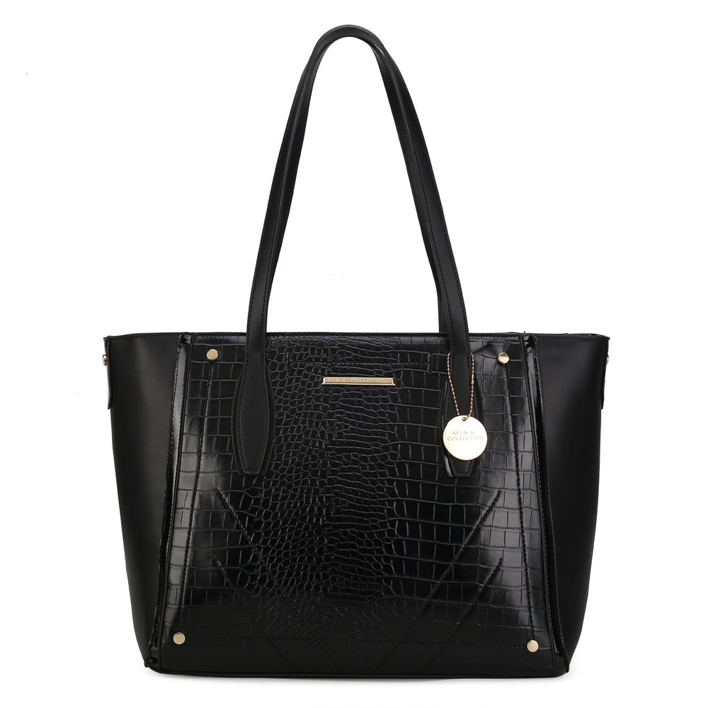 MKFCollection Robin Tote Bag - Vegan Leather Designer Handbag Image 2