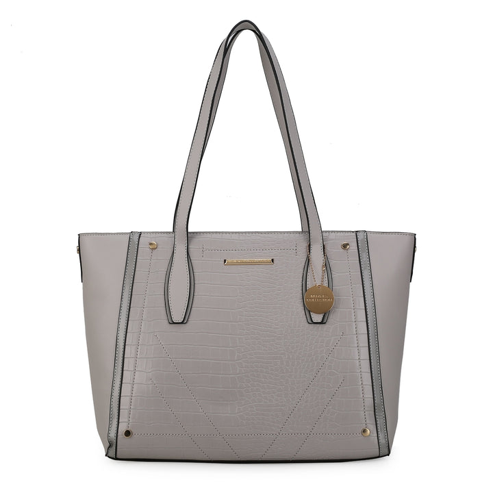 MKFCollection Robin Tote Bag - Vegan Leather Designer Handbag Image 6