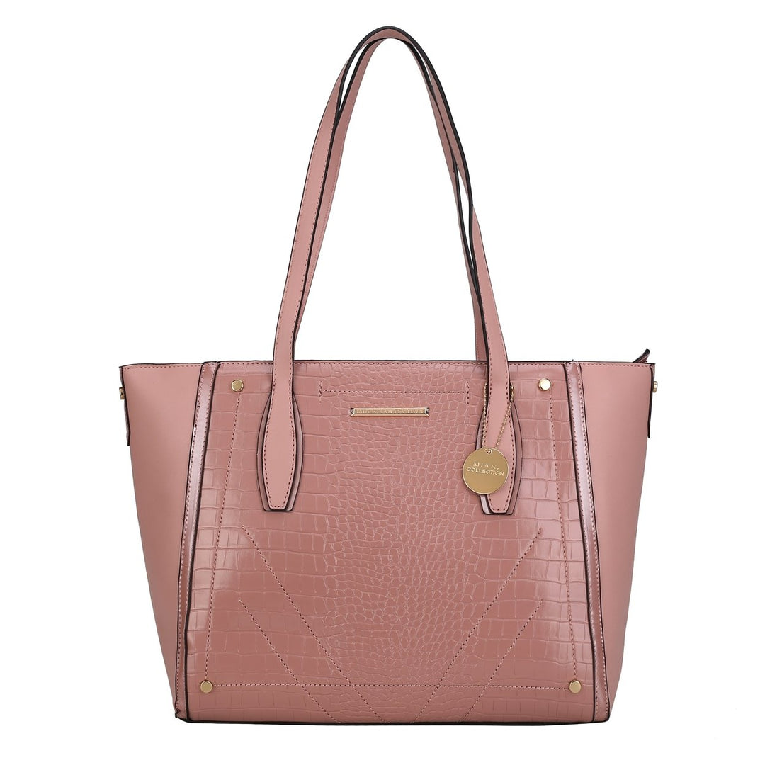 MKFCollection Robin Tote Bag - Vegan Leather Designer Handbag Image 9