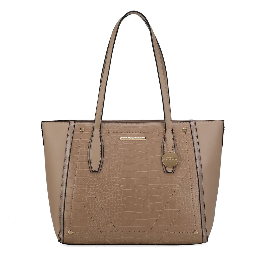 MKFCollection Robin Tote Bag - Vegan Leather Designer Handbag Image 10