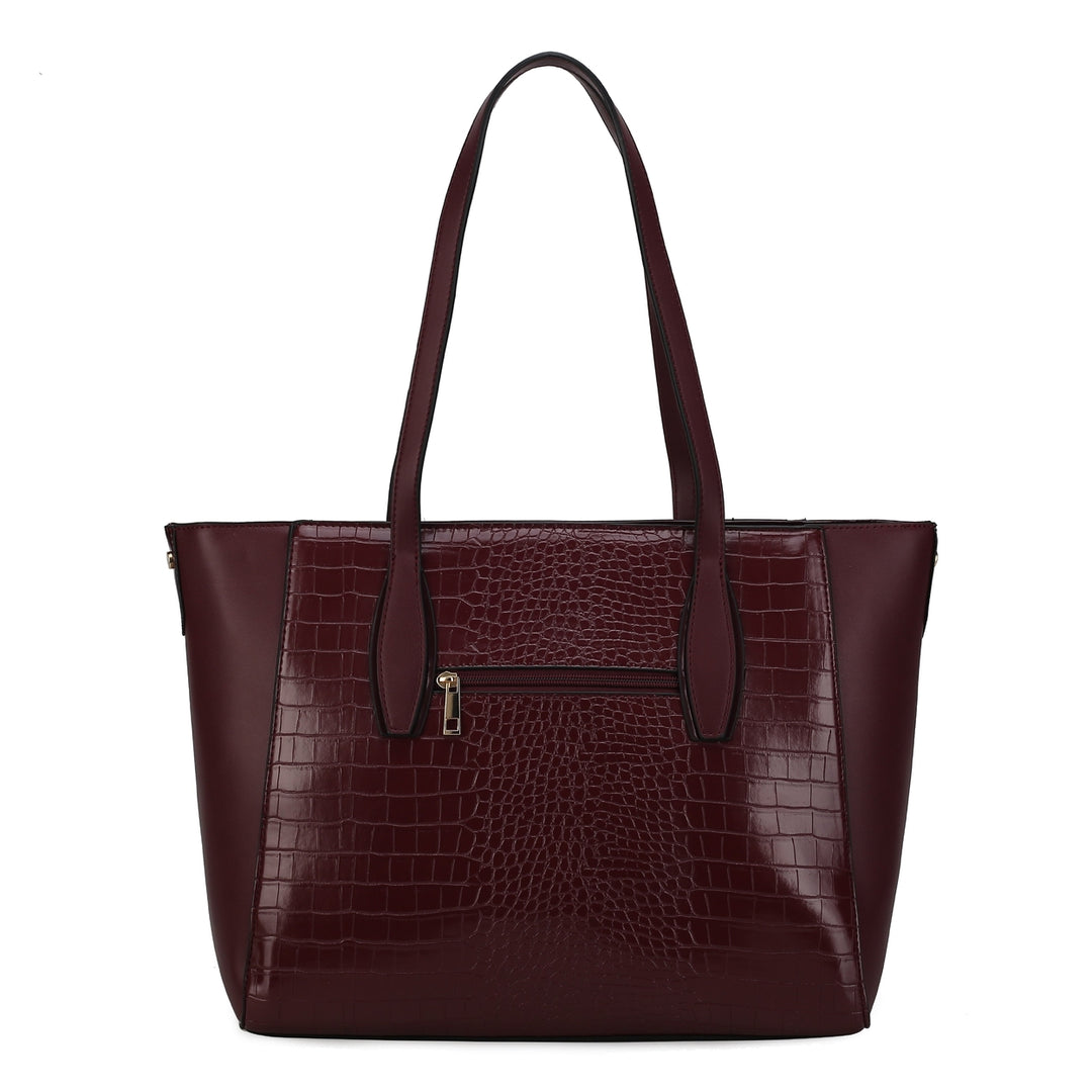 MKFCollection Robin Tote Bag - Vegan Leather Designer Handbag Image 12