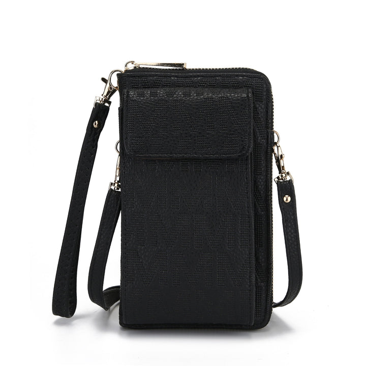 MKFCollection Caddy Signature Phone Crossbody - Vegan Leather Designer Handbag Image 3