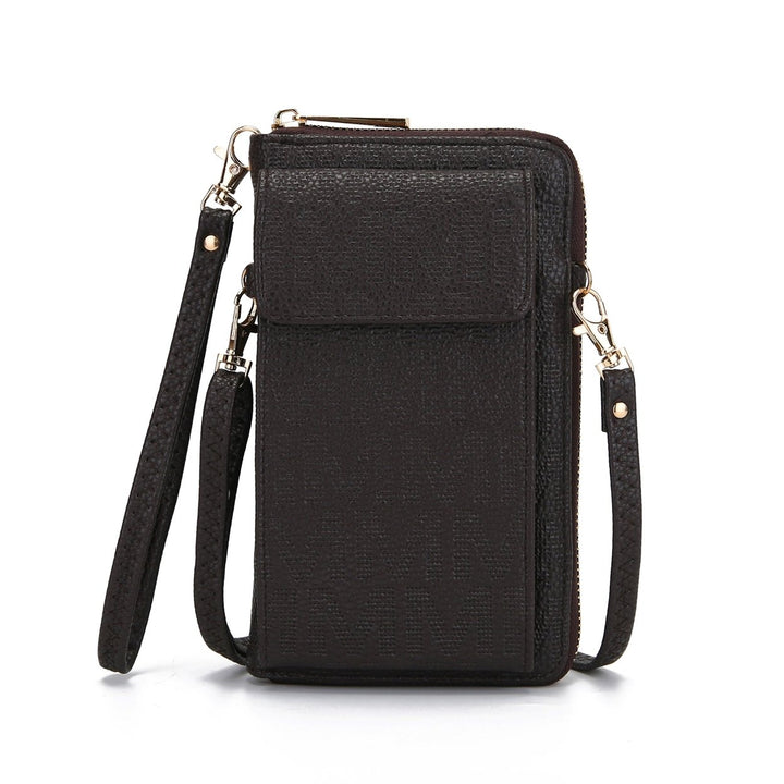 MKFCollection Caddy Signature Phone Crossbody - Vegan Leather Designer Handbag Image 1