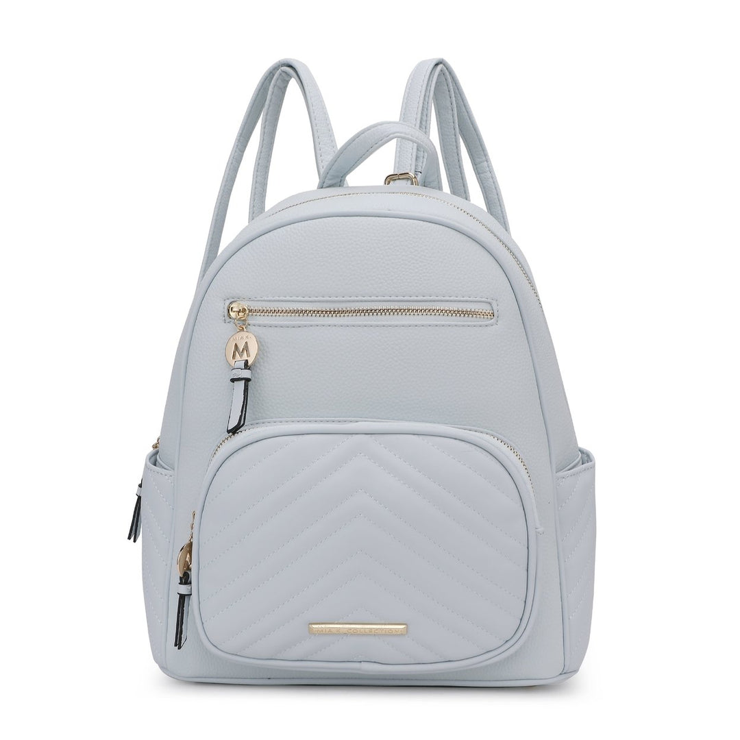 MKFCollection Romana Backpack - Vegan Leather Designer Handbag Image 4