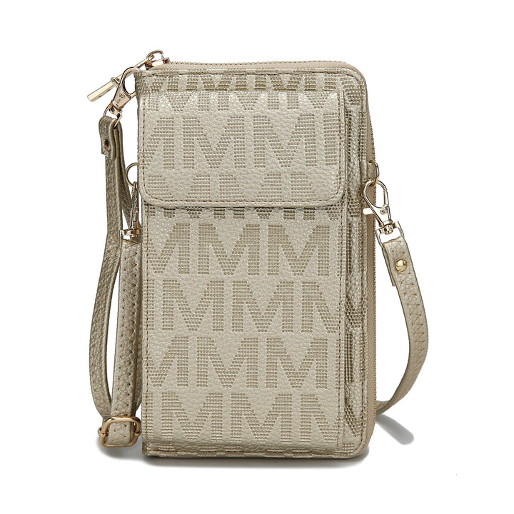 MKFCollection Caddy Signature Phone Crossbody - Vegan Leather Designer Handbag Image 8