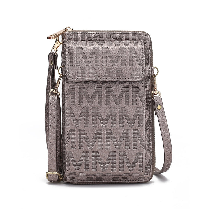 MKFCollection Caddy Signature Phone Crossbody - Vegan Leather Designer Handbag Image 11