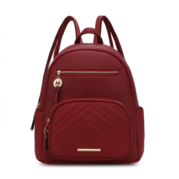 MKFCollection Romana Backpack - Vegan Leather Designer Handbag Image 1