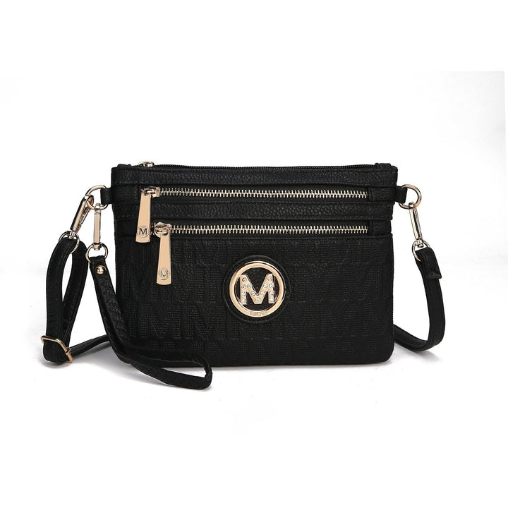 MKFCollection Roonie Signature Phone Crossbody Bag - Vegan Leather Designer Image 2