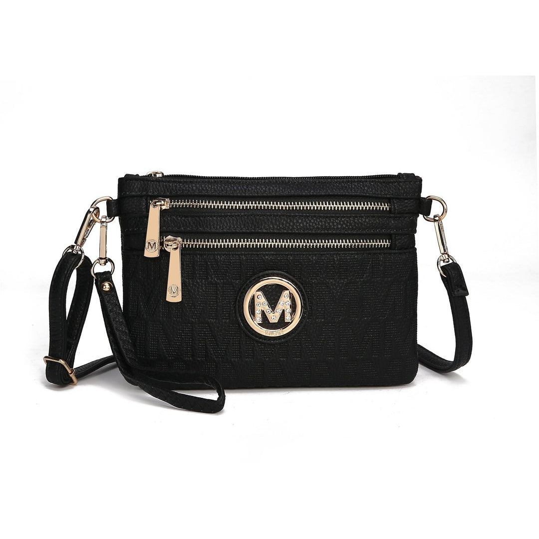 MKFCollection Roonie Signature Phone Crossbody Bag - Vegan Leather Designer Image 1