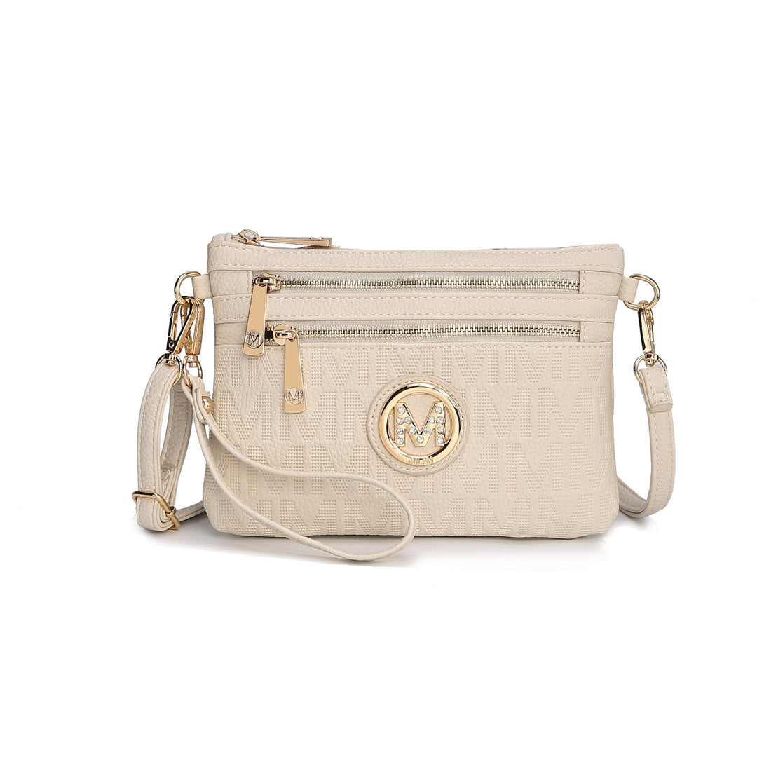 MKFCollection Roonie Signature Phone Crossbody Bag - Vegan Leather Designer Image 3